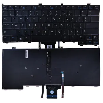 Новая клавиатура для ноутбука Dell Latitude E7440 E7240, черная клавиатура США с подсветкой указателя мыши