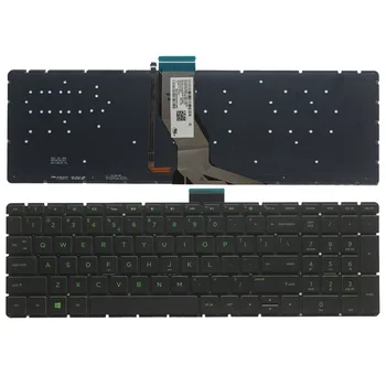 Клавиатура для ноутбука с подсветкой из США для HP 15-bs048cl 15-bs061st 15-bs062st 15-bs067cl Черный/фуксия/Зеленый