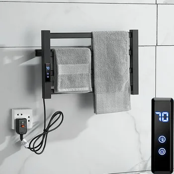 Алюминиевые Аксессуары для ванной комнаты, Электрическая Вешалка для полотенец, сушилка для полотенец, полотенцесушитель 45 ℃-70 ℃ и держатель для полотенец для ванной комнаты
