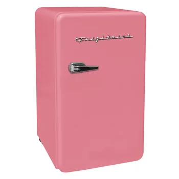 однодверный Ретро-Компактный Холодильник EFR372 объемом 3,2 кубических Фута, Розовый, Холодильники Из нержавеющей Стали, Морозильная Техника, Кухня Для Дома