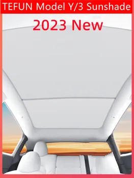 TEFUN для Tesla Модель Y Солнцезащитный Козырек 2022 2023 Режим 3 Козырек на Крыше Модель 3 Y Защита От Солнца Аксессуары Tesla