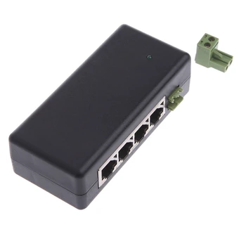 4-портовый POE инжектор для IP-камер видеонаблюдения Power Over Ethernet Adapter