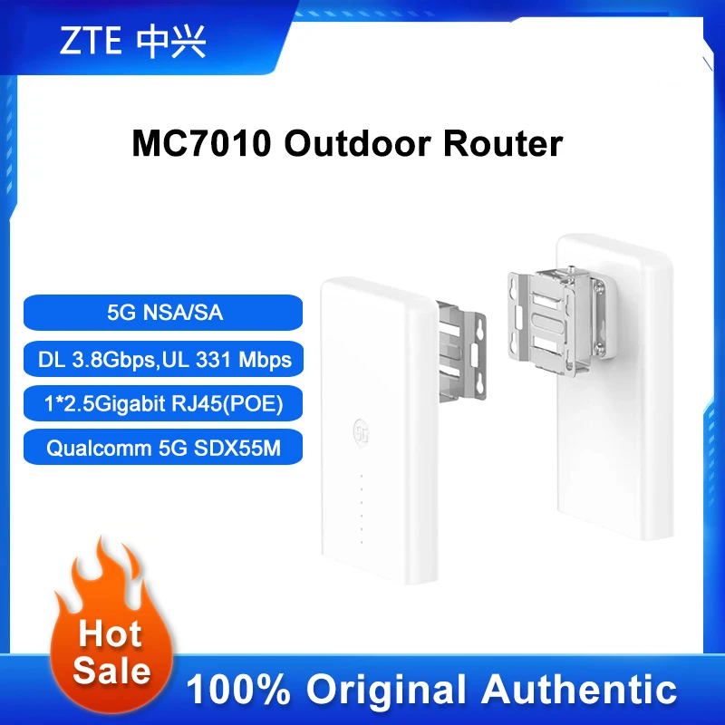 Оригинальный Маршрутизатор ZTE MC7010 5G 4G LTE Открытый WiFi Ретранслятор Портативный NSA + SA Qualcomm SDX55M Сетевой Расширитель Усилитель сигнала . ' - ' . 0