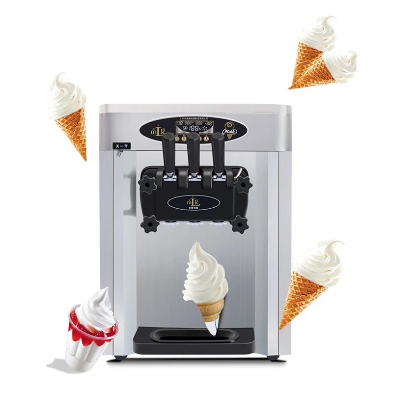 Коммерческая машина для мягкого мороженого из нержавеющей стали 3, экологически чистый хладагент R410a . ' - ' . 0