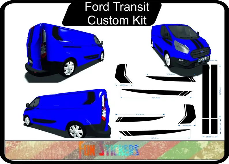 Ford Transit Custom Body Kit Strippe Спереди сзади слева справа . ' - ' . 0