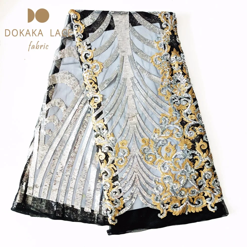Ослепительный дизайн, африканская чистая Вуаль, кружевная ткань 2019, Нигерийская вышивка с блестками, Тюлевая сетка, кружево для женского платья . ' - ' . 0