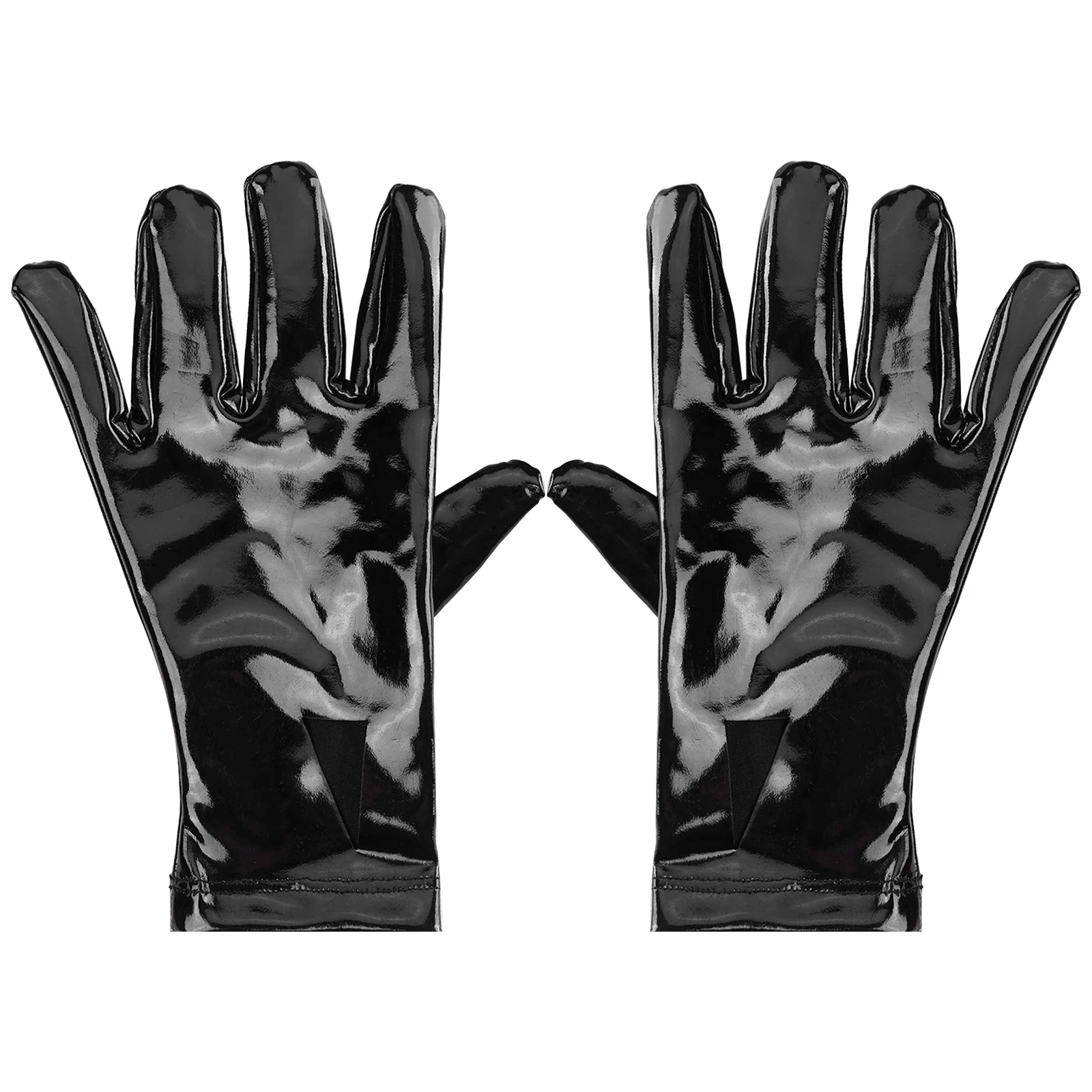 Женские латексные короткие перчатки из искусственной кожи с аммиаком, полые перчатки на полный палец, для вечеринки, Косплей, Аксессуары для сценических костюмов Горничной . ' - ' . 0