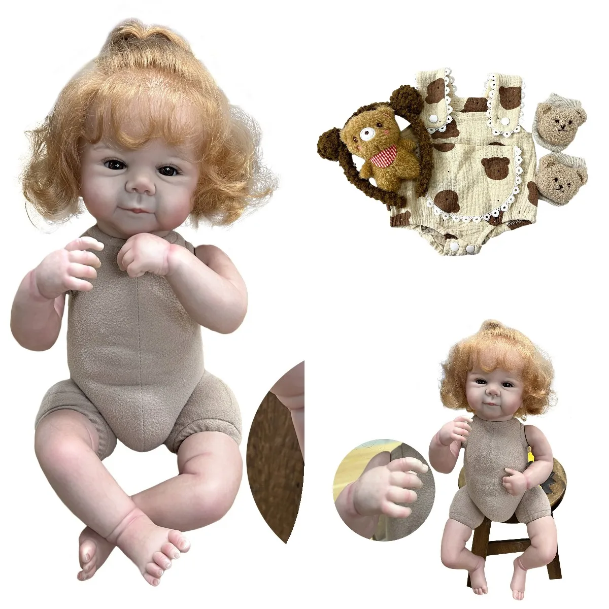 Реалистичная Кукла ручной работы Reborn Bebe 18-20 Дюймов, Нарисованная художниками muñecas reales para niñas . ' - ' . 0