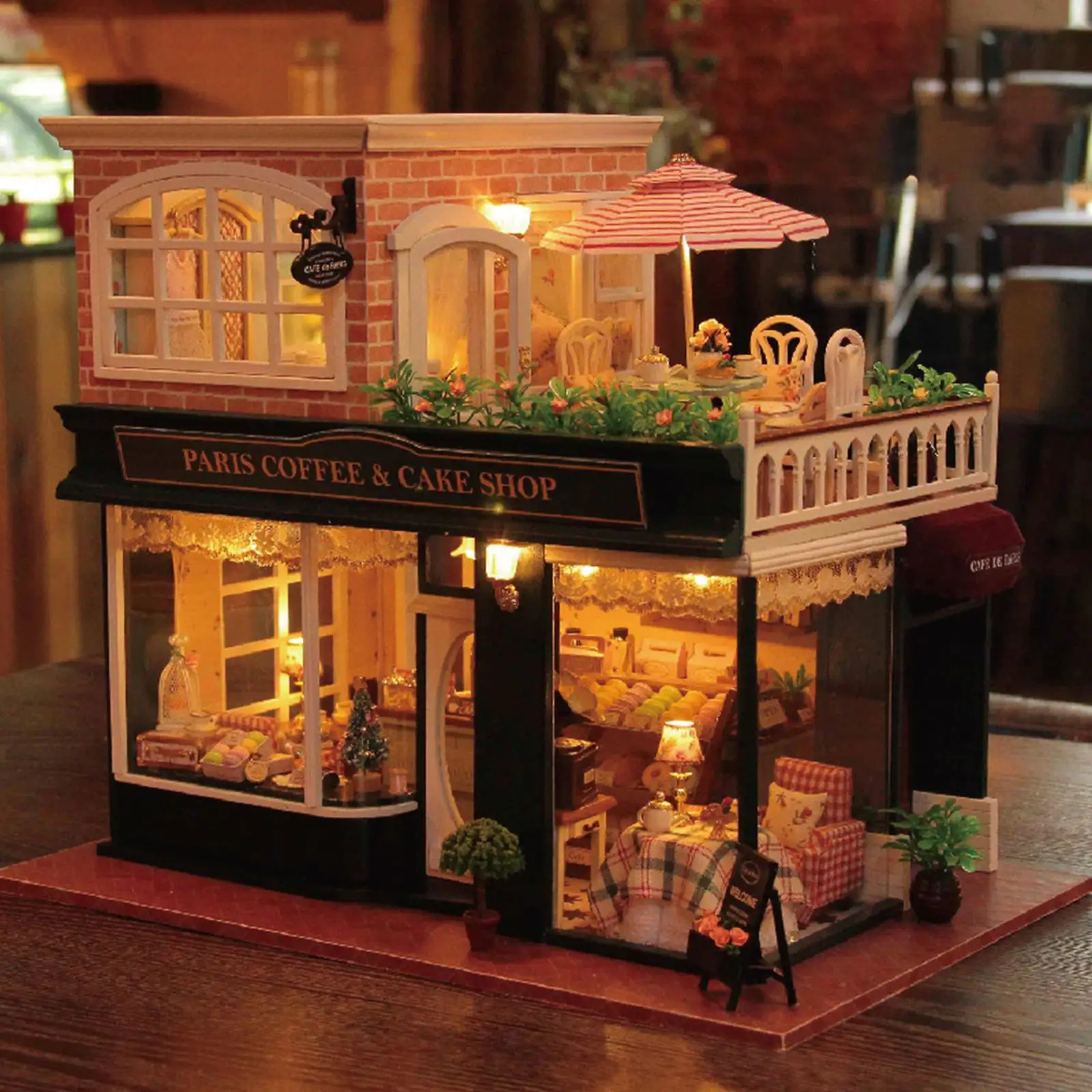 Миниатюрный кукольный домик из дерева своими руками, магазин, Креативный мини-набор для дома, для взрослых и подростков . ' - ' . 0
