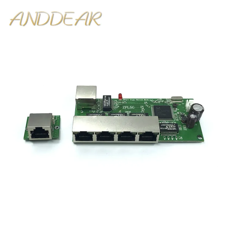 5-портовый модуль гигабитного коммутатора широко используется в светодиодной линии, 5-портовый модуль мини-коммутатора с контактным портом 10/100/1000 м, материнская плата PCBA . ' - ' . 0