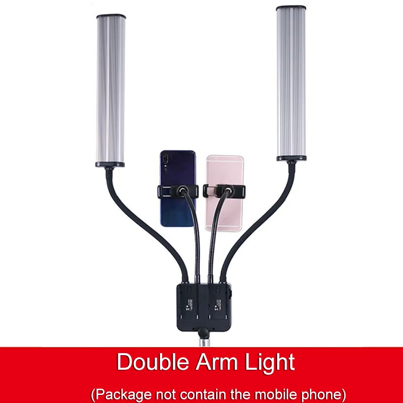 3000 K-6000 K 60 Вт Двойной заполняющий светодиодный светильник с длинными полосками Светодиодный светильник с ЖК-экраном для прямой трансляции в фотостудии . ' - ' . 0