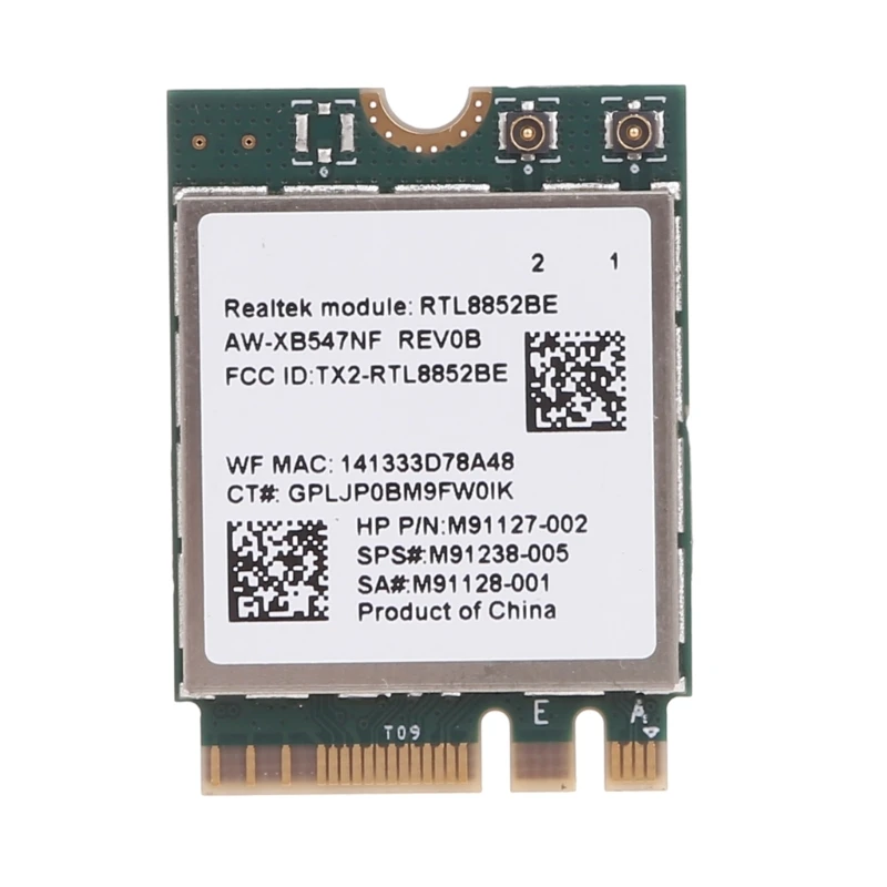RTL8852BE-M2CC Двухдиапазонный Беспроводной Адаптер Wi-Fi6 для ПК, Адаптер для ноутбука, Металлический Материал для длительного Использования, Высокое качество . ' - ' . 0