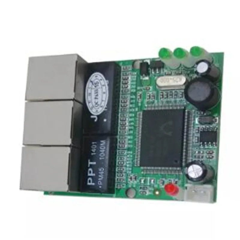 OEM-коммутатор mini 3 port ethernet switch 10/100 Мбит/с сетевой коммутатор rj45 концентратор pcb модульная плата для системной интеграции . ' - ' . 1