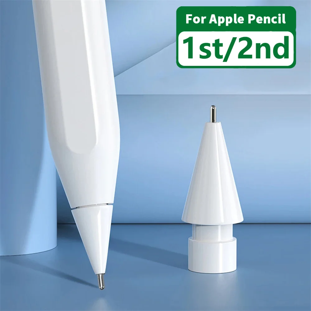 1/2 шт. Наконечник для карандаша Apple Pencil 1-го и 2-го поколения, противоизносный, с тонкой точкой, Запасной наконечник, сменный наконечник для IPAD Touch . ' - ' . 1