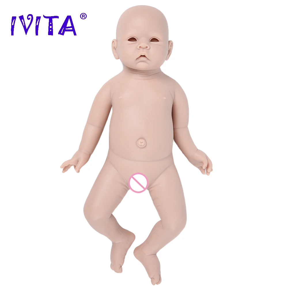 IVITA WG1521 20 дюймов 3800 г Силиконовая Кукла Реборн Реалистичная Кукла Для Новорожденных Реалистичная Мягкая Неокрашенная DIY Пустые Детские Игрушки . ' - ' . 1