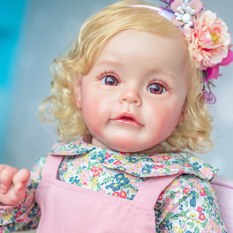 NPK 24-дюймовая готовая кукла Реборн Сью-сью, уже раскрашенные наборы, очень реалистичный ребенок с тканевым телом и корневыми волосами на руках . ' - ' . 1