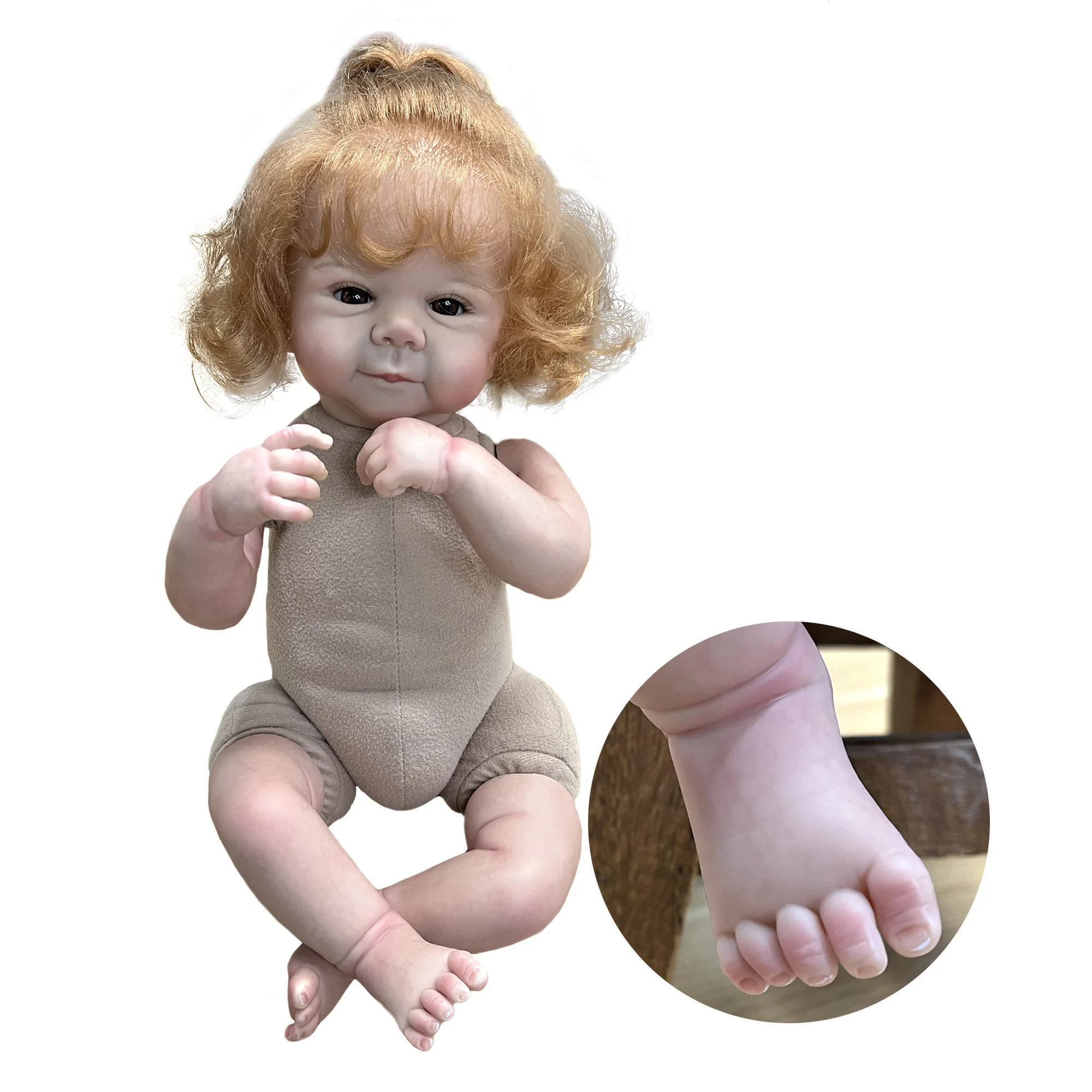 Реалистичная Кукла ручной работы Reborn Bebe 18-20 Дюймов, Нарисованная художниками muñecas reales para niñas . ' - ' . 1