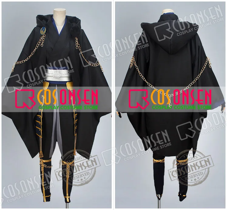 Косплейонсен Touken Ranbu Tsurumaru Kuninaga Косплей костюм Полный комплект Черная версия . ' - ' . 1