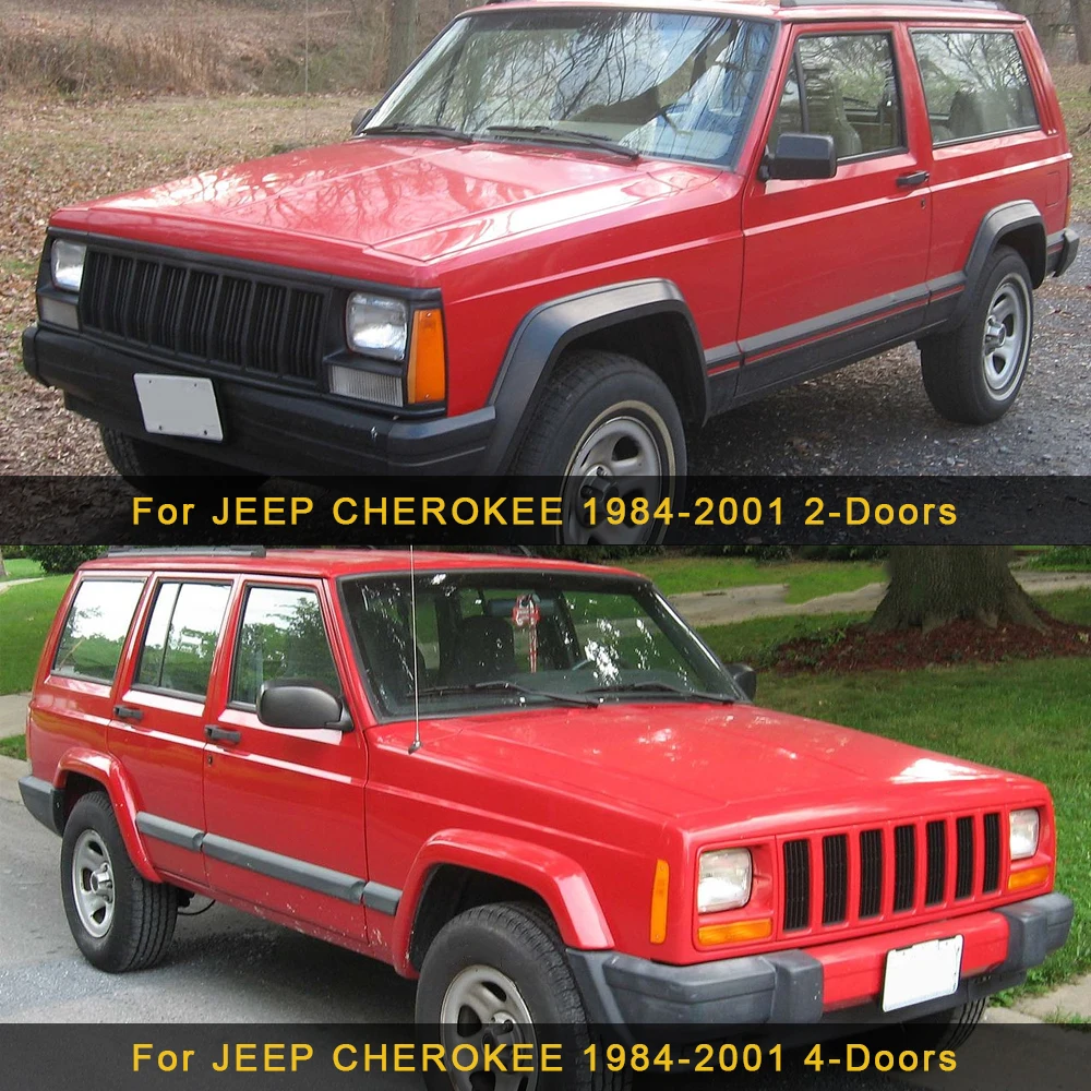 Для Jeep Cherokee 1984-2023 Авто Боковые Стекла Ветровые Дефлекторы Козырьки Черная Защита От Дождя Дверной Козырек Вентиляционные Шторы Темный Дымовой Козырек . ' - ' . 1