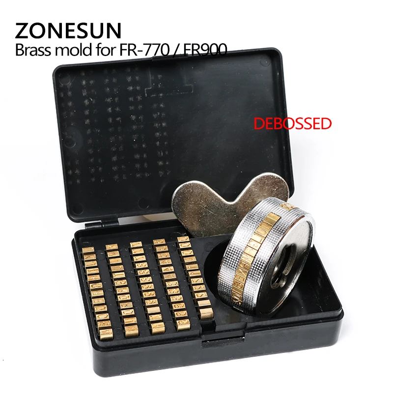 ZONESUN набор алфавитов для термического тиснения, термопресс-машина FR900 FR770, набор алфавитов, машина для кодирования даты, буквенные номера, латунный номер . ' - ' . 2