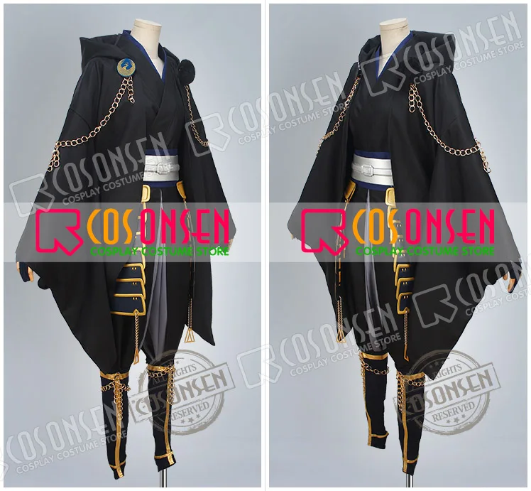 Косплейонсен Touken Ranbu Tsurumaru Kuninaga Косплей костюм Полный комплект Черная версия . ' - ' . 2