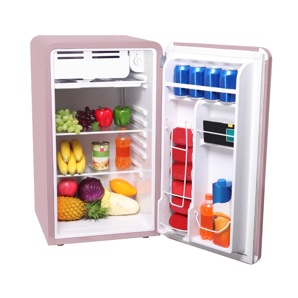 однодверный Ретро-Компактный Холодильник EFR372 объемом 3,2 кубических Фута, Розовый, Холодильники Из нержавеющей Стали, Морозильная Техника, Кухня Для Дома . ' - ' . 2