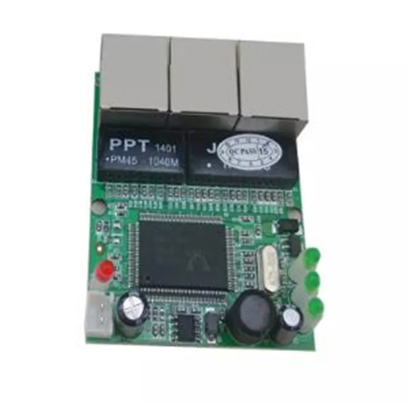 OEM-коммутатор mini 3 port ethernet switch 10/100 Мбит/с сетевой коммутатор rj45 концентратор pcb модульная плата для системной интеграции . ' - ' . 3