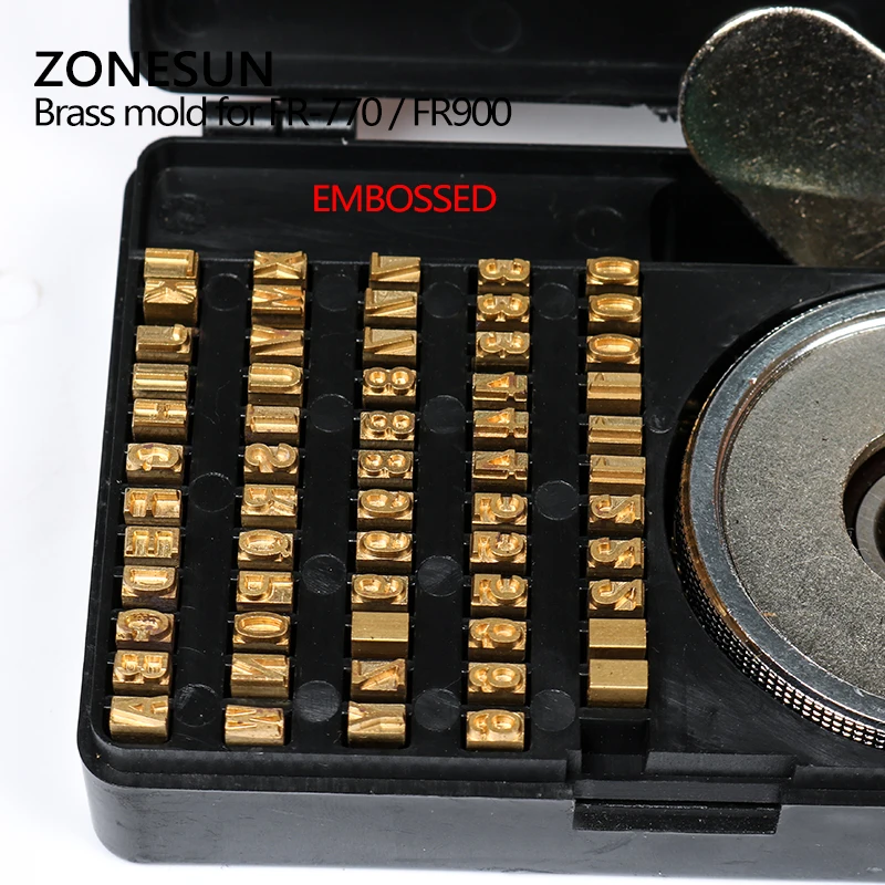 ZONESUN набор алфавитов для термического тиснения, термопресс-машина FR900 FR770, набор алфавитов, машина для кодирования даты, буквенные номера, латунный номер . ' - ' . 3
