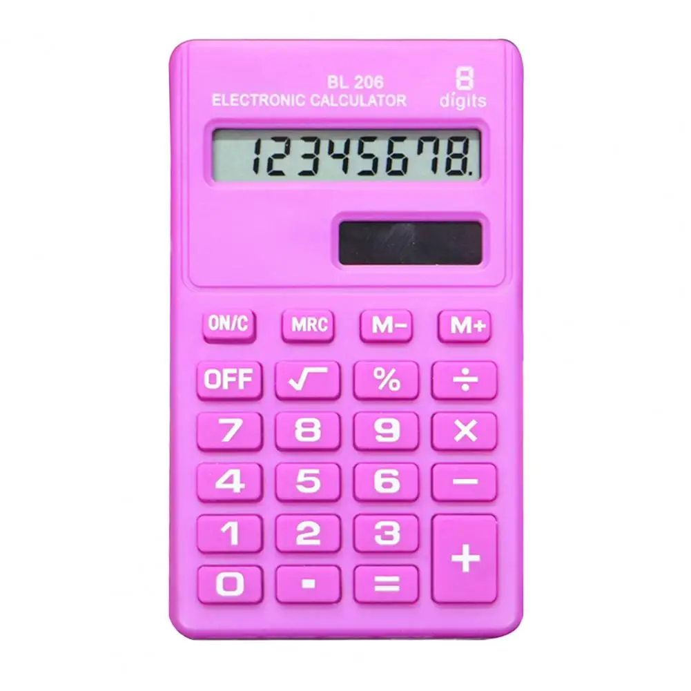 Карманный Портативный электронный калькулятор из 8 цифр Надежный ABS Карманный ручной калькулятор Канцелярские принадлежности . ' - ' . 3