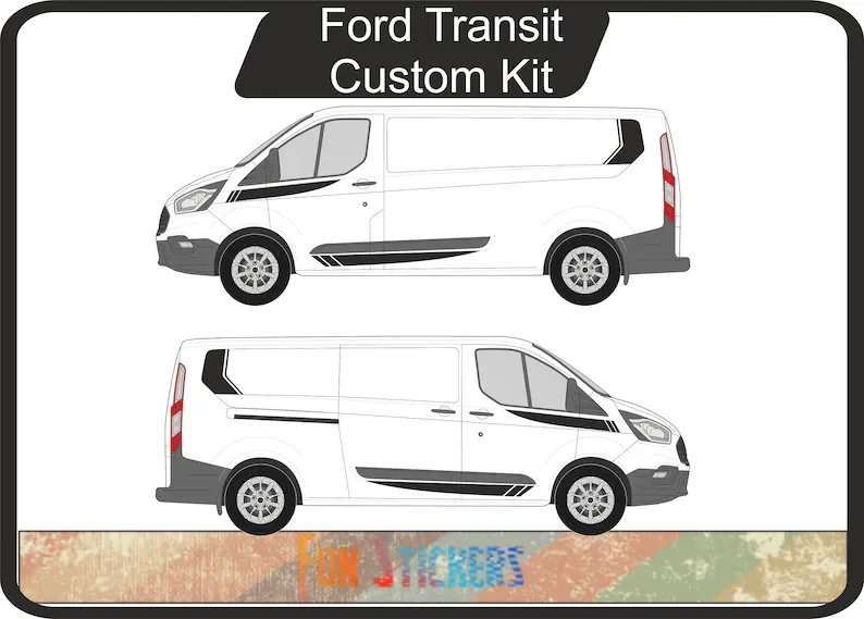 Ford Transit Custom Body Kit Strippe Спереди сзади слева справа . ' - ' . 3