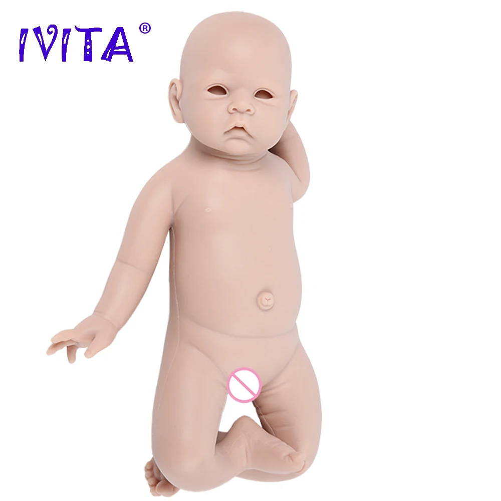 IVITA WG1521 20 дюймов 3800 г Силиконовая Кукла Реборн Реалистичная Кукла Для Новорожденных Реалистичная Мягкая Неокрашенная DIY Пустые Детские Игрушки . ' - ' . 3