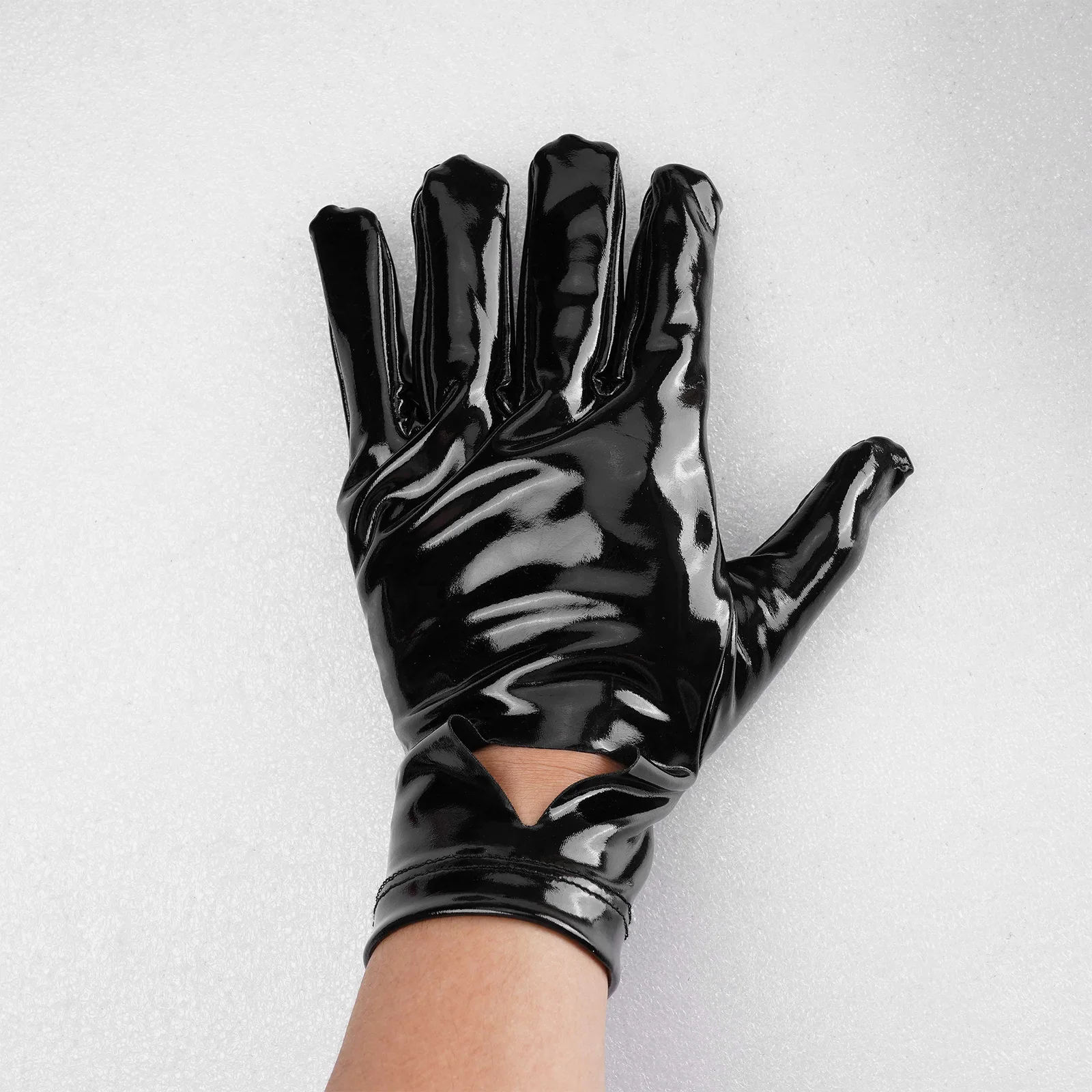Женские латексные короткие перчатки из искусственной кожи с аммиаком, полые перчатки на полный палец, для вечеринки, Косплей, Аксессуары для сценических костюмов Горничной . ' - ' . 3