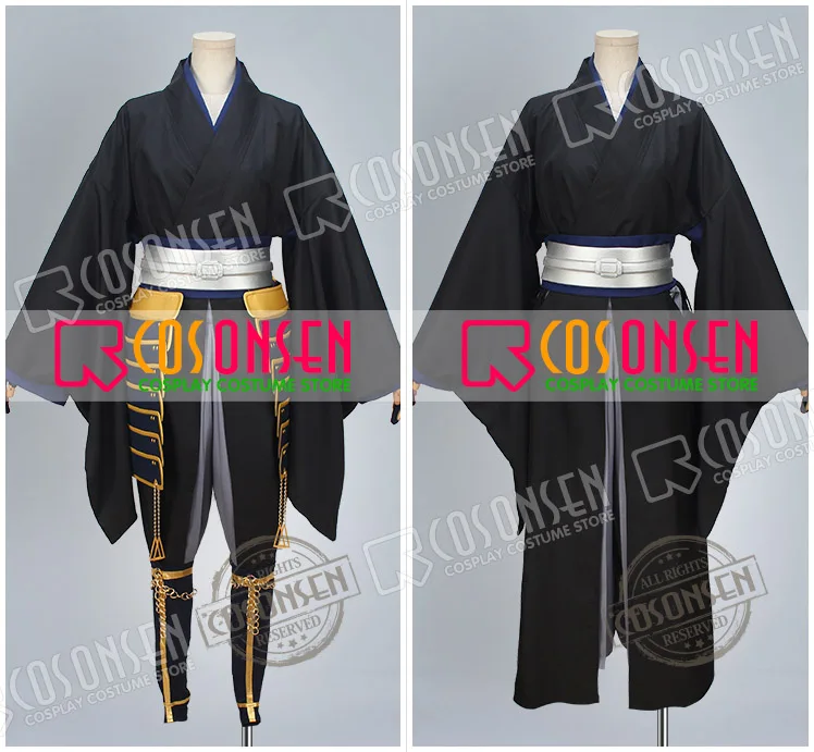 Косплейонсен Touken Ranbu Tsurumaru Kuninaga Косплей костюм Полный комплект Черная версия . ' - ' . 3
