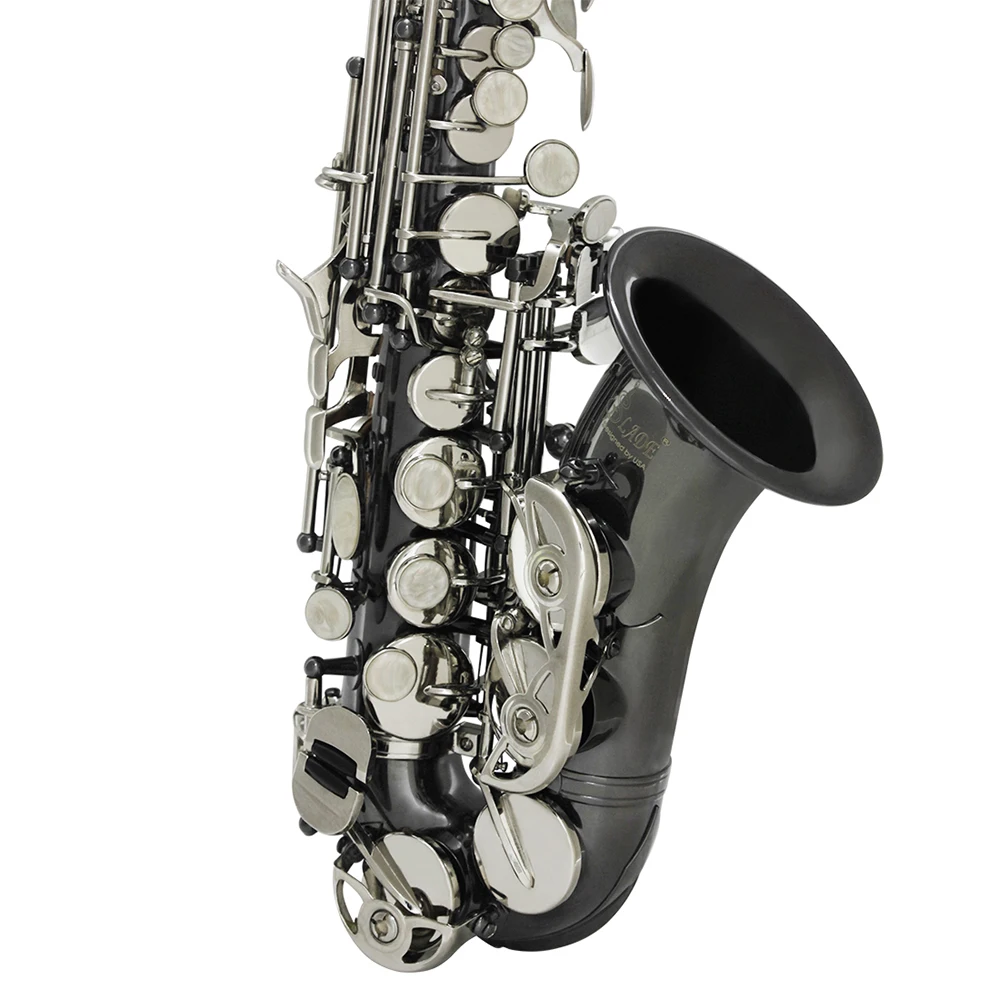 Латунный духовой инструмент SLADE Bb, высокоточный никелированный черный сопрано-саксофон . ' - ' . 3