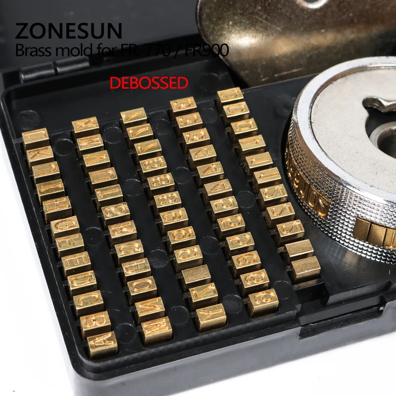 ZONESUN набор алфавитов для термического тиснения, термопресс-машина FR900 FR770, набор алфавитов, машина для кодирования даты, буквенные номера, латунный номер . ' - ' . 4