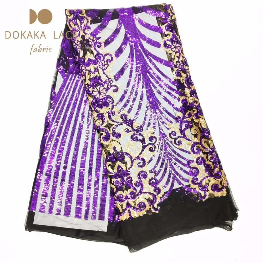 Ослепительный дизайн, африканская чистая Вуаль, кружевная ткань 2019, Нигерийская вышивка с блестками, Тюлевая сетка, кружево для женского платья . ' - ' . 4