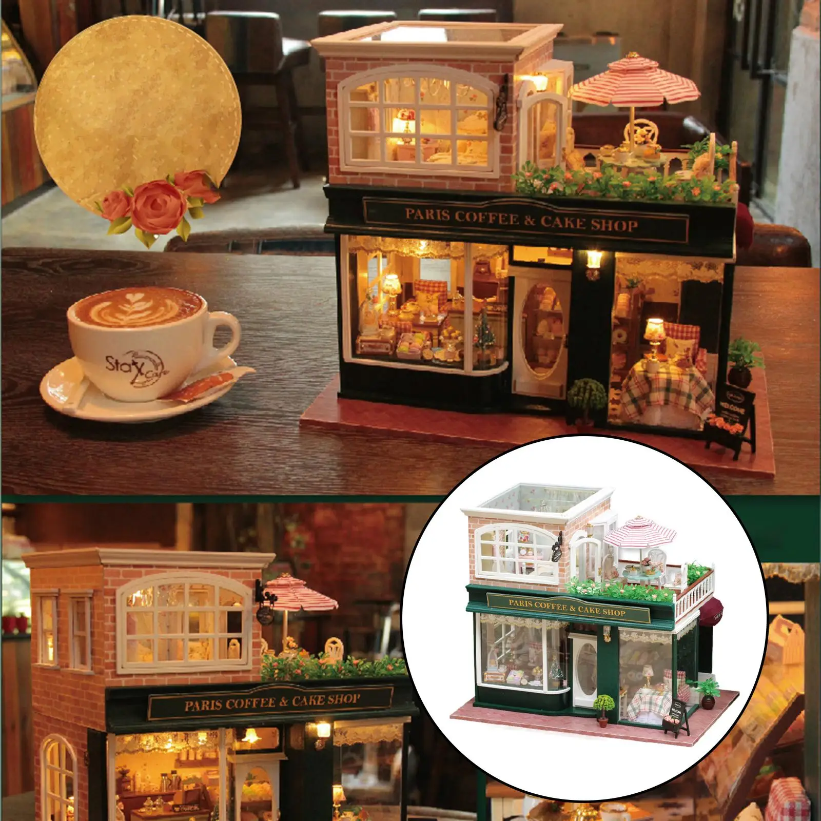 Миниатюрный кукольный домик из дерева своими руками, магазин, Креативный мини-набор для дома, для взрослых и подростков . ' - ' . 4