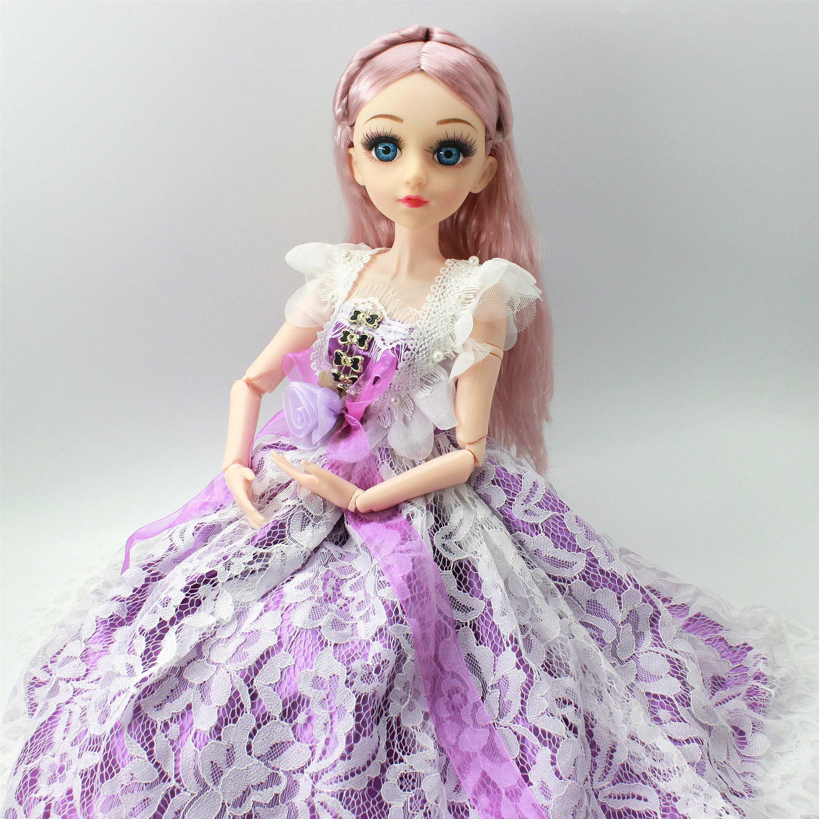 60 см кукла BJD с одеждой Принцессы, аксессуары, Подвижные шарнирные куклы 1/3, Свадебное платье, игрушки для девочек в подарок . ' - ' . 5